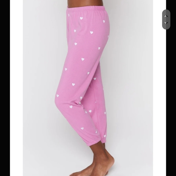 SPIRITUAL GANGSTER PINK HEART VINTAGE INSPIRED TERRY CLOTH JOGGERS NWT SZ MEDIUM - Picture 5 of 8